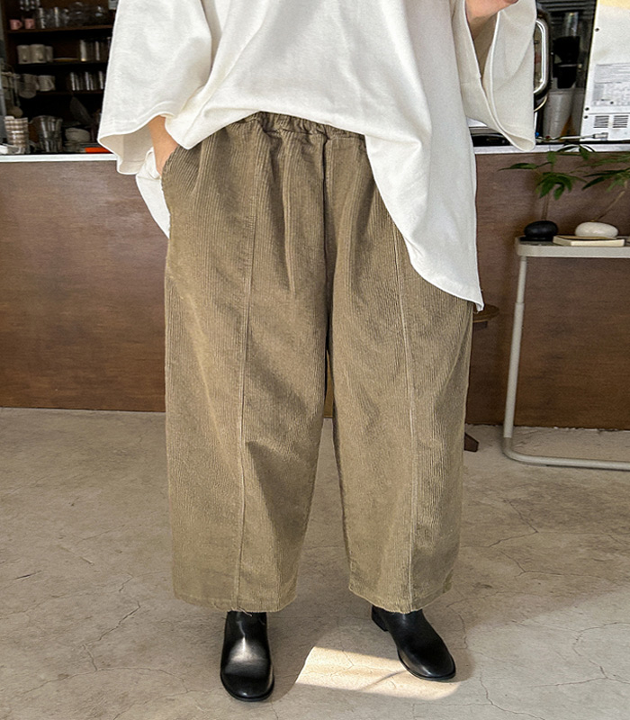Cut corduroy pants